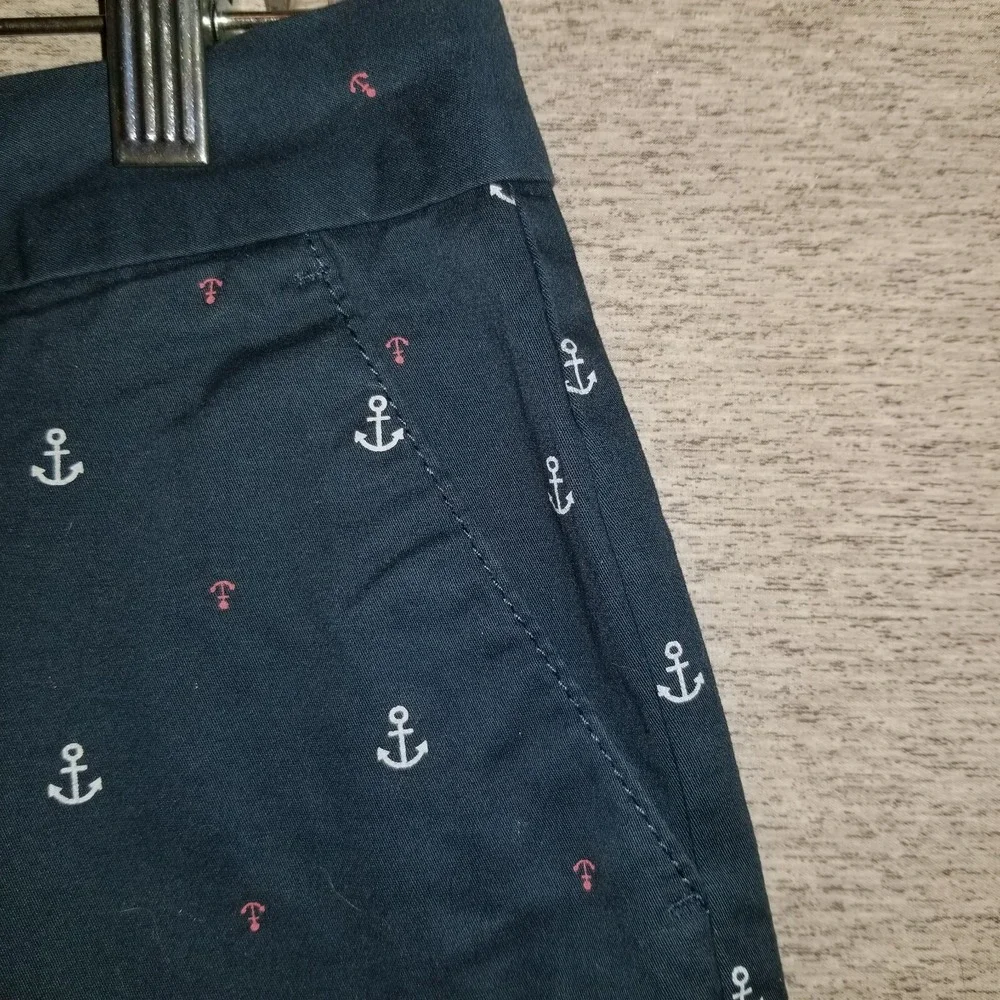 NWT Magellan Outdoors Happy Camper Shorts Women Size 10 Boating Anchor‎ Blue NEW